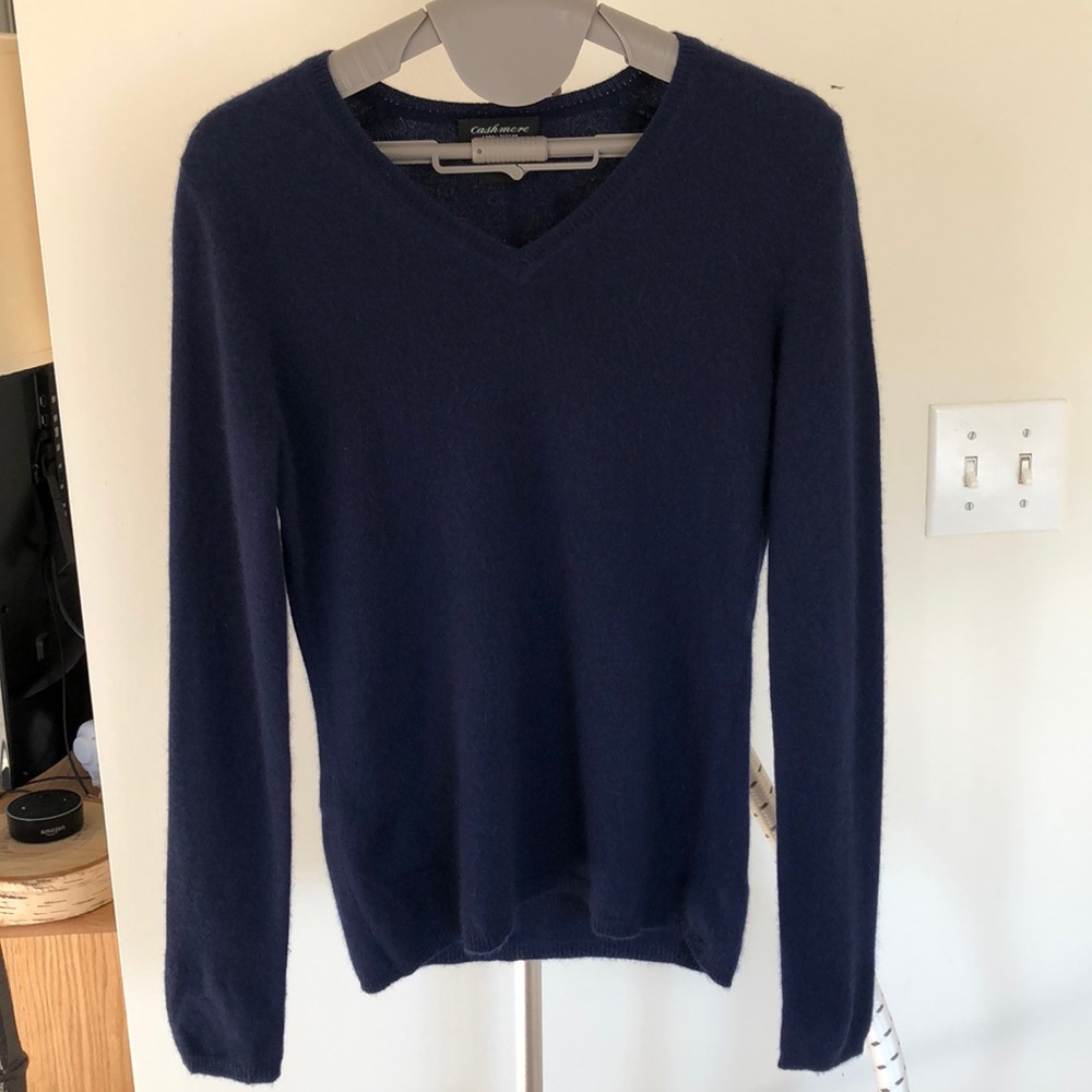 Navy cashmere sweater